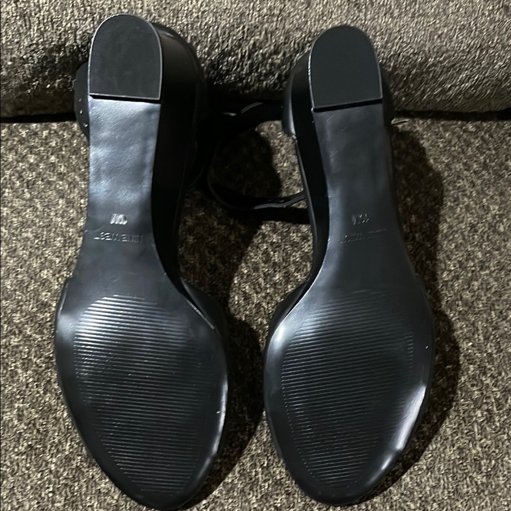 Nine West Black Open-Toe Heels - Picture 2 of 2
